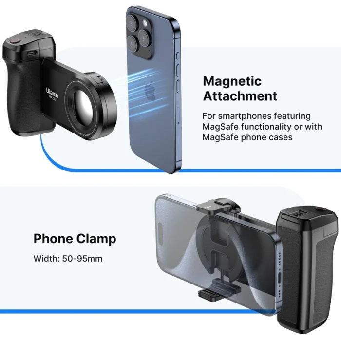 kf-S648b1041445c46c09d42b558b036fdfbW-Ulanzi-MA35-MagSafe-Smartphone-Camera-Shutter-Grip-Bluetooth-Selfie-Handle-As-Camera-Photo-Stabilizer-Vertical-Horizontal ProGrip MagSafe Selfie Stabilizer